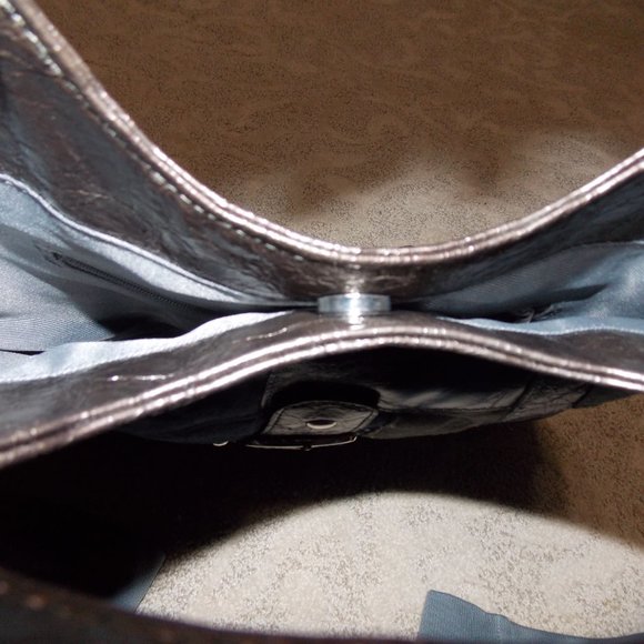 Suede & Faux Leather Patchwork Purse - Picture 6 of 8